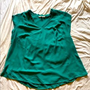 Mixed media sleeveless top